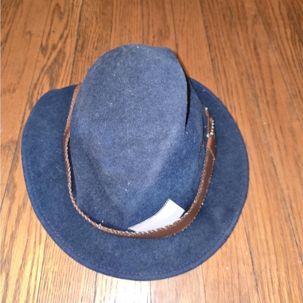 Bailey of Hollywood Stylish Blue Fedora with Brown Band